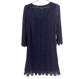 Laundry by Shelli Segal Navy Blue lace dress size 8
